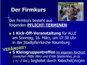 Informationen zur Firmung 2025